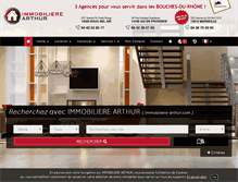 Tablet Screenshot of immobiliere-arthur.com